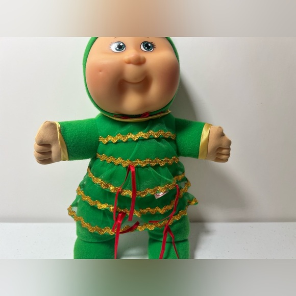Cabbage Patch Kids CPK Christmas Tree Star Stuffed Animal Plush Green Red Gold - Picture 3 of 11